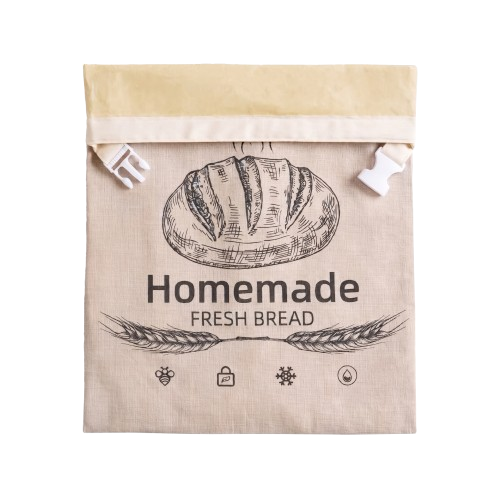 Reusable Organic Linen Beeswax Bread Bag for Sourdough 17x12.6