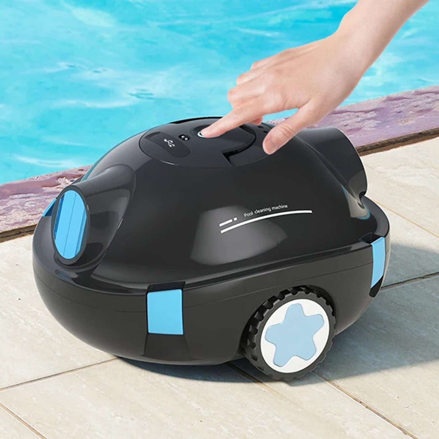 AdelCogni Cordless Robotic Pool Cleaner Lightweight Wall Climbing Vacuum
