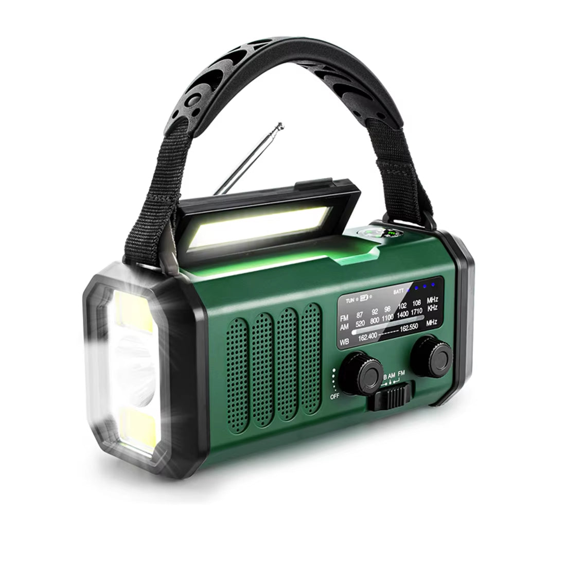 Title: AlertWavi Emergency Weather Radio - 10,000mAh Power Bank, NOAA Weather Alert, Solar/Hand Crank/USB-C Charging, 300 Lumen Flashlight & SOS Alarm