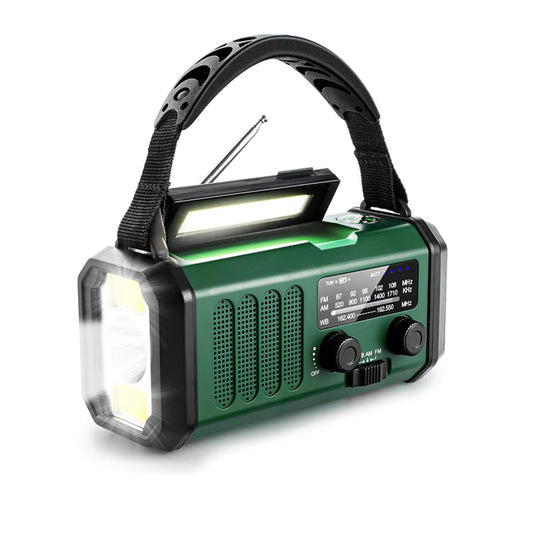 Title: AlertWavi Emergency Weather Radio - 10,000mAh Power Bank, NOAA Weather Alert, Solar/Hand Crank/USB-C Charging, 300 Lumen Flashlight & SOS Alarm