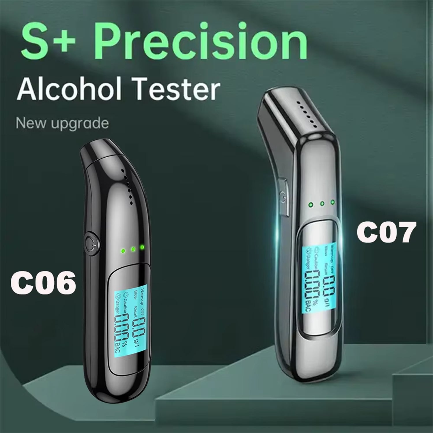 AlyBreath Digital Breathalyzer Contactless Portable BAC Tester with 2.7K Display