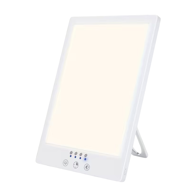 AuraMixa SAD Lamp - 10,000 Lux Light Therapy Lamp with 5 Brightness Levels, 3 Color Temperatures, 360° Rotatable Bracket