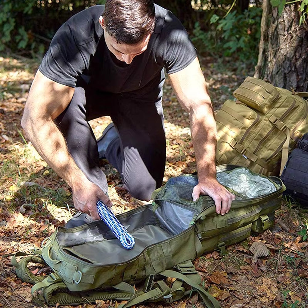 50L Tactical Backpack 900D Oxford Waterproof Military MOLLE Rucksack