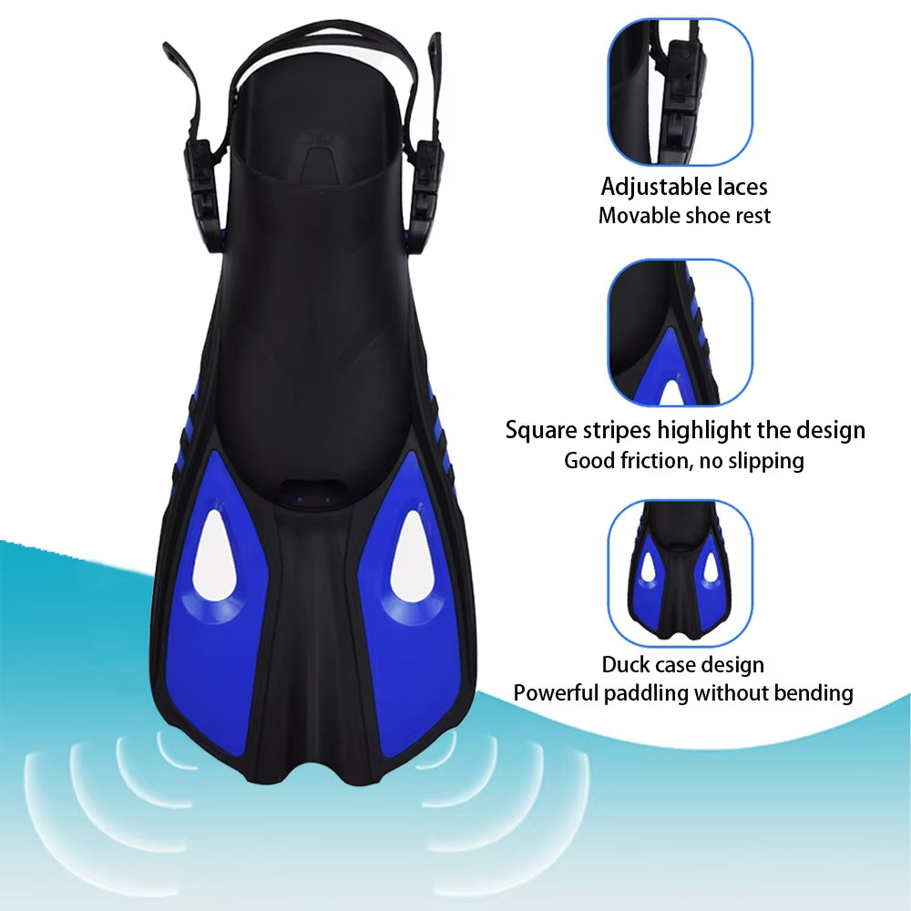 BlicMask 3-in-1 Panoramic Snorkel Set with 180° Anti-Fog Tempered Glass Mask, Dry-Top Snorkel, and Travel-Ready Short Fins