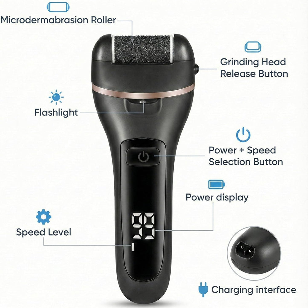 BostFico Electric Callus Remover, Rechargeable Pedicure Foot Care Tool