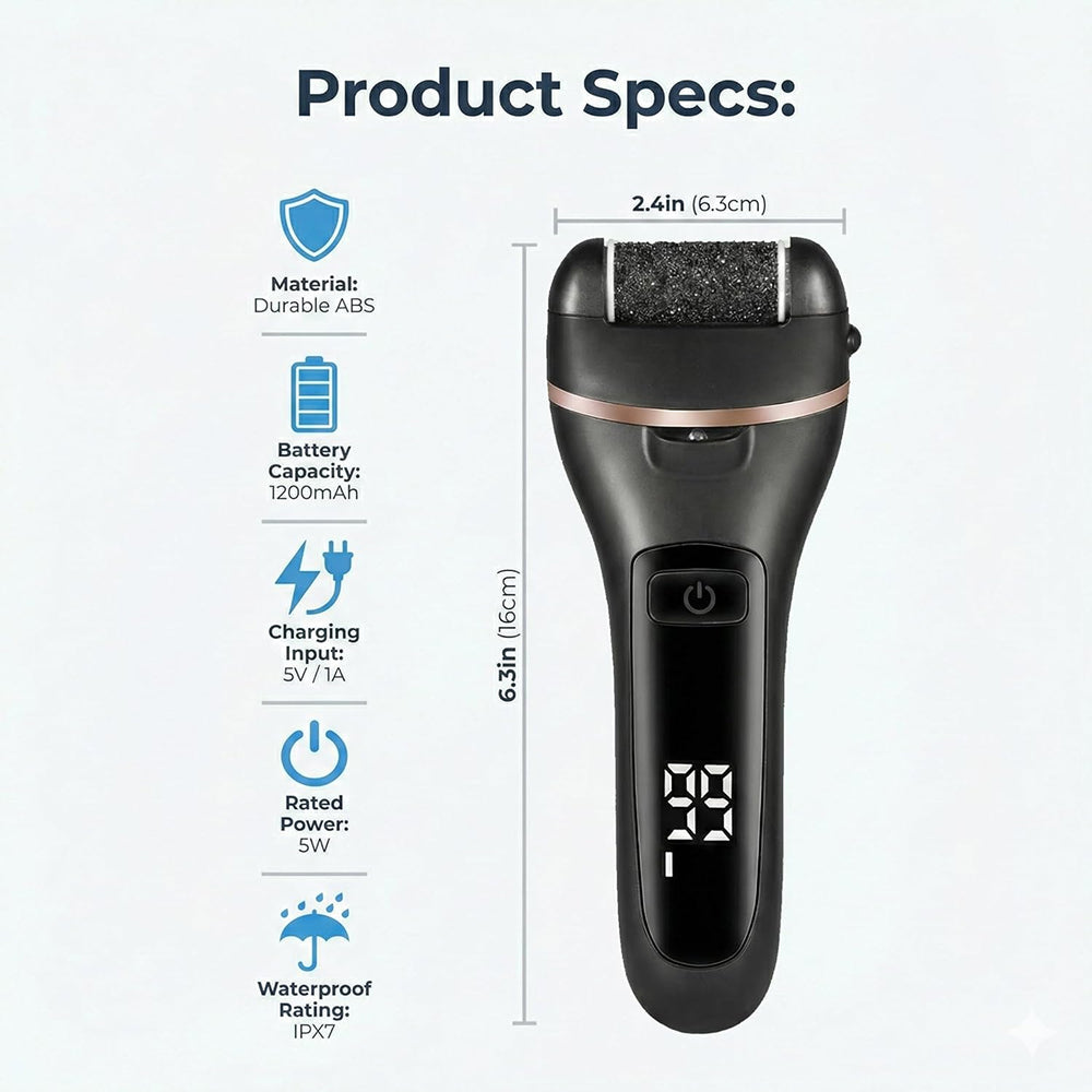 BostFico Electric Callus Remover, Rechargeable Pedicure Foot Care Tool