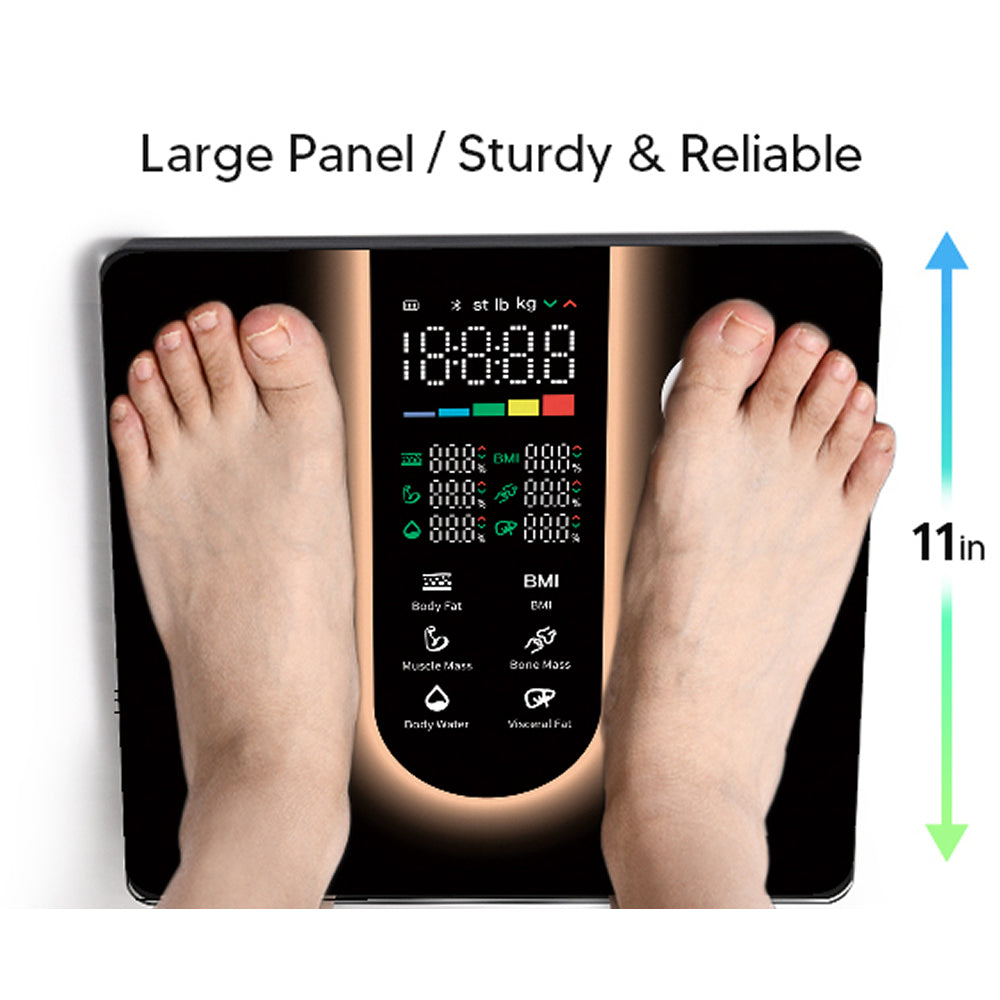 BovScalix Smart Body Composition Scale with 5.35-inch VA LED Color Screen 25 Health Metrics Athlete Mode