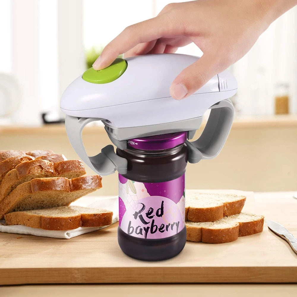 CanixOpi Electric Can Opener Hands-Free Automatic Jar Opener with Smooth-Edge Technology and Magnetic Lid Lifter