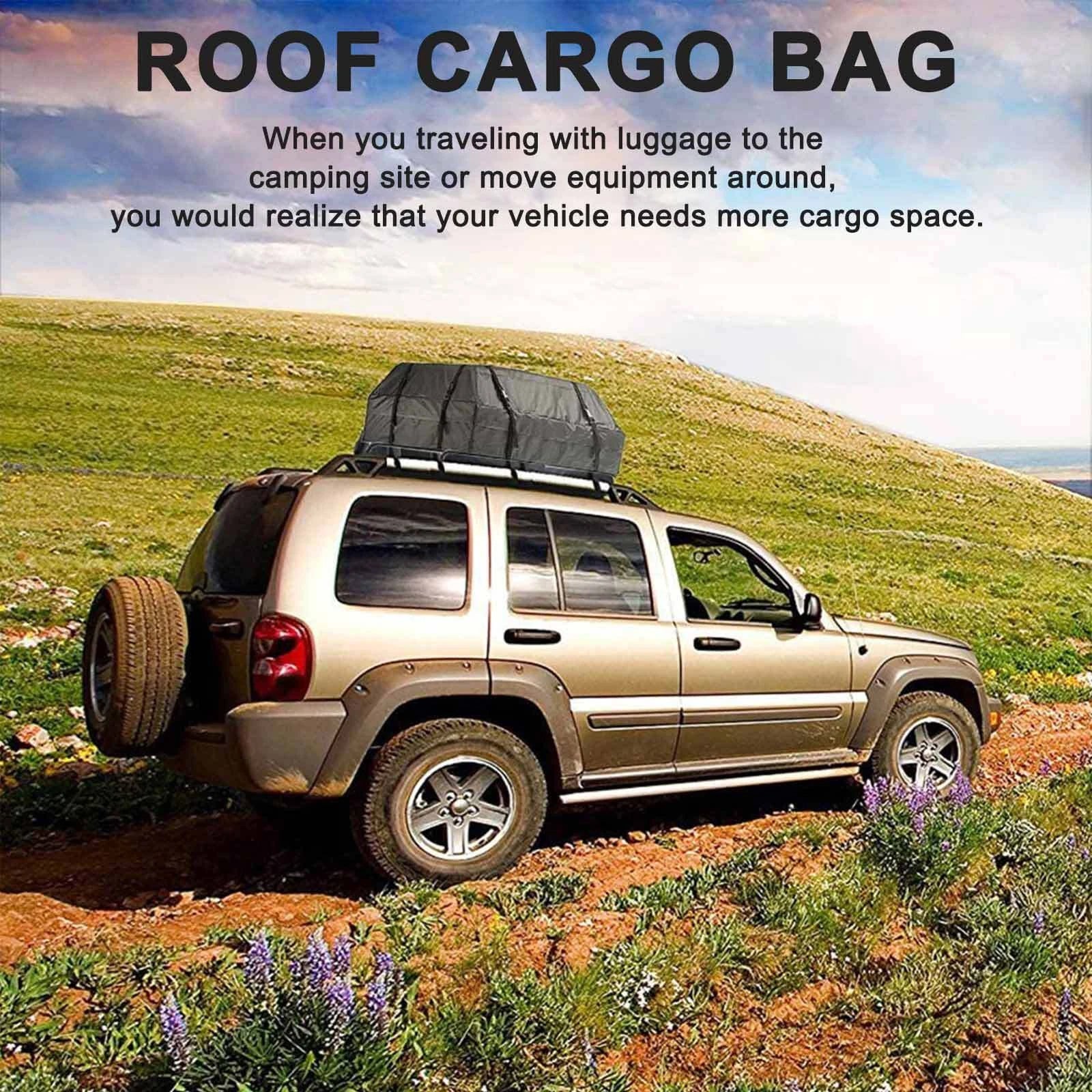 CarixBagi Rooftop Cargo Bag 15 Cubic Feet 100% Waterproof Military-Grade Carrier