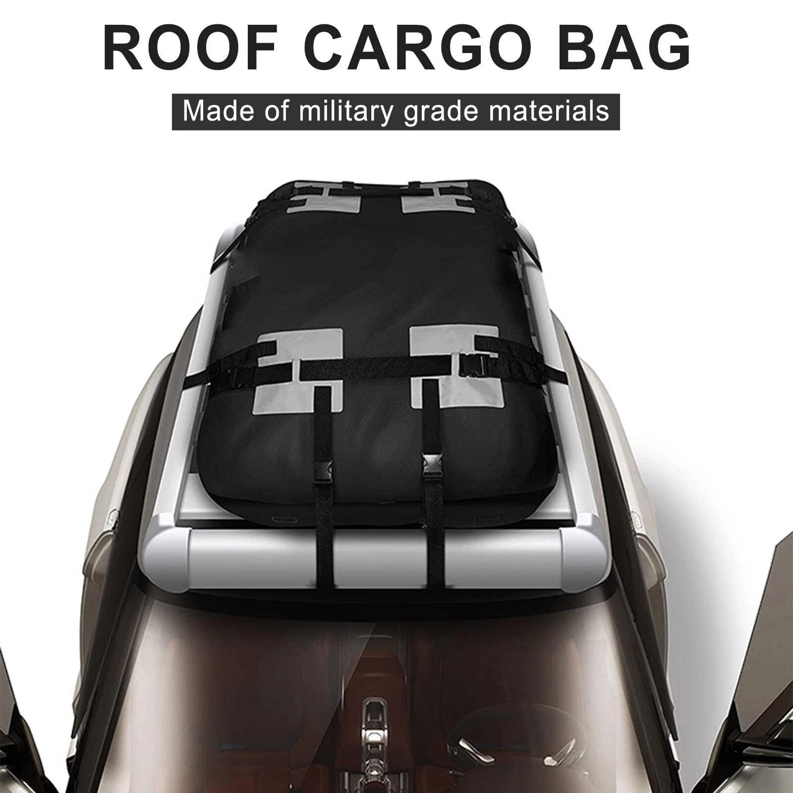 CarixBagi Rooftop Cargo Bag 15 Cubic Feet 100% Waterproof Military-Grade Carrier