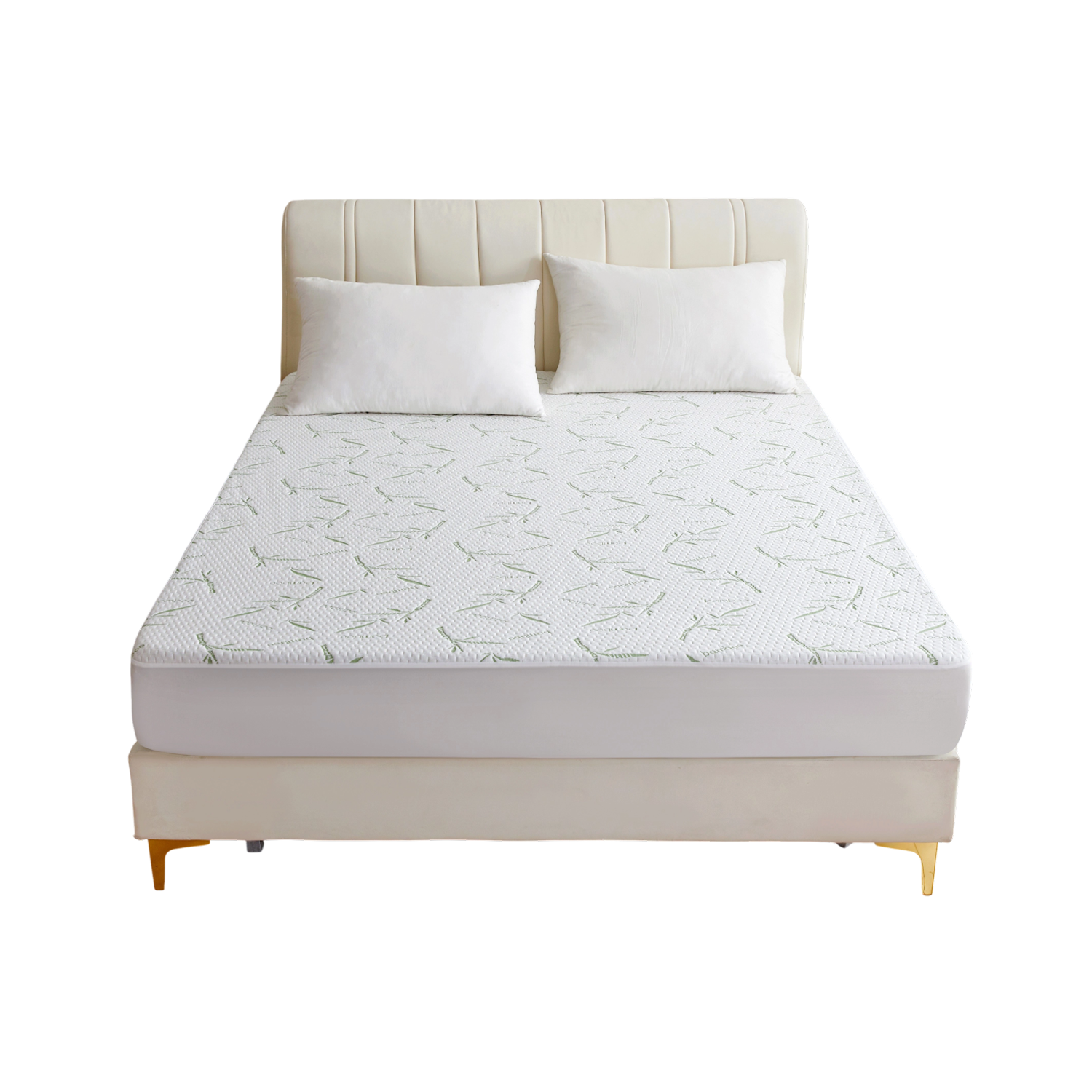 CosheMiv Cooling Bamboo Sheets 100% Waterproof Deep Pocket Luxury Bedding Set