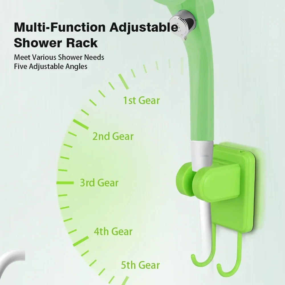 CiShowix Portable Camping Shower 6000mAh Battery USB-C Smart Digital Temperature Display IPX7
