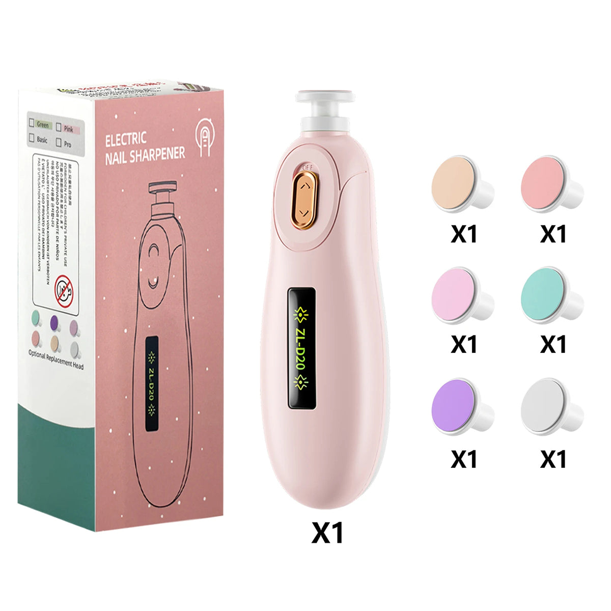 CinoDelp Electric Baby Nail Trimmer Safe Infant Nail File Care Kit