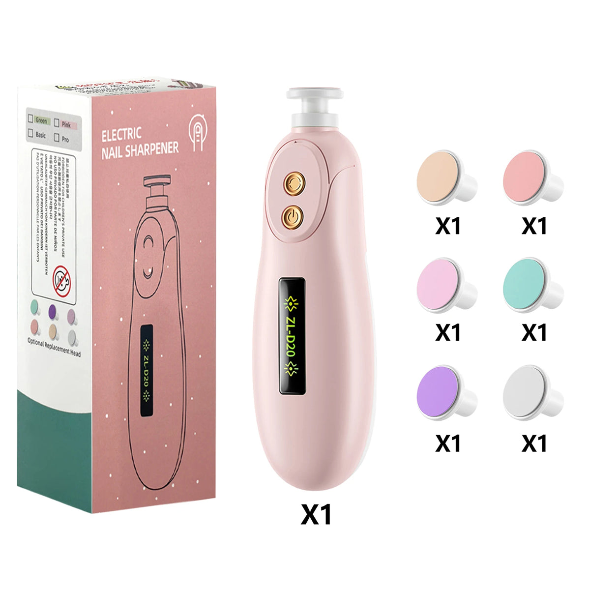 CinoDelp Electric Baby Nail Trimmer Safe Infant Nail File Care Kit