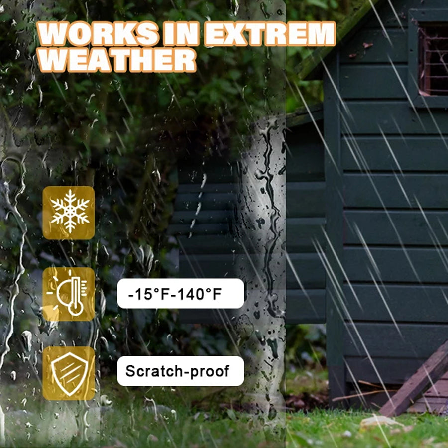 CochiKix Automatic Chicken Coop Door - Predator-Proof Aluminum Door with Anti-Pinch Safety System for Chickens, Ducks, and Geese