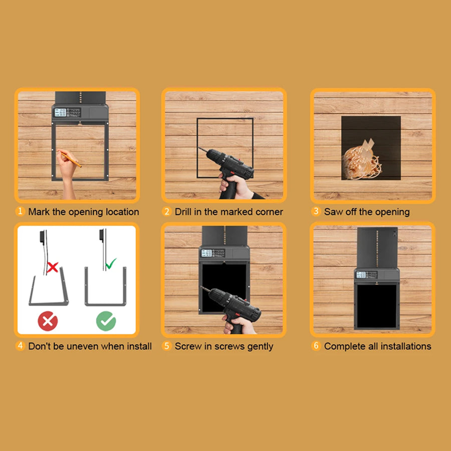 CochiKix Automatic Chicken Coop Door - Predator-Proof Aluminum Door with Anti-Pinch Safety System for Chickens, Ducks, and Geese
