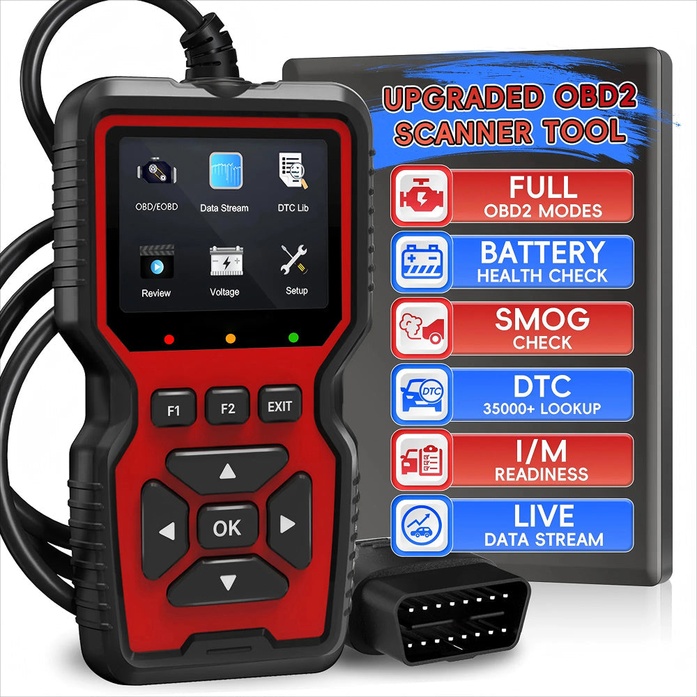 CodiRedix Car Code Reader OBD2 Scanner 35,000+ DTC Library Mode 6/8 Emissions Tool