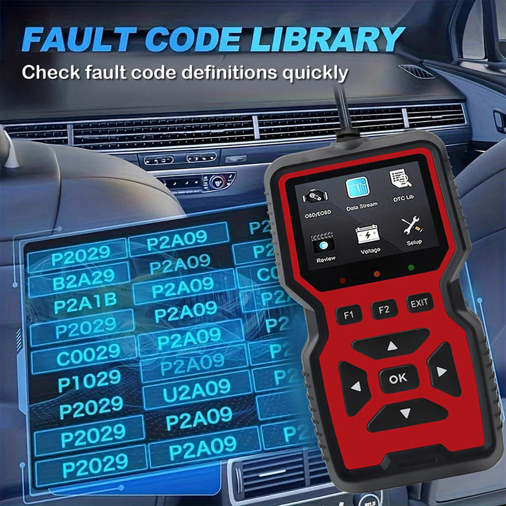 CodiRedix Car Code Reader OBD2 Scanner 35,000+ DTC Library Mode 6/8 Emissions Tool