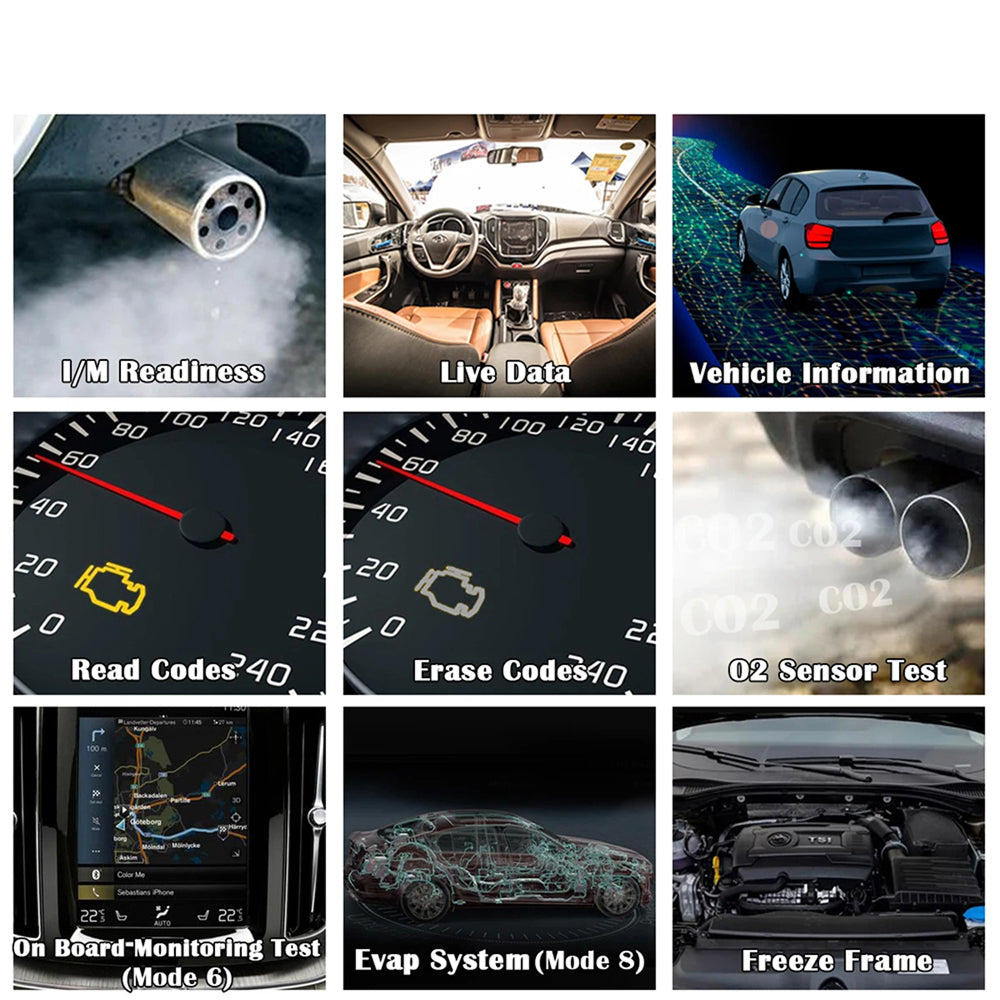 CodiRedix Car Code Reader OBD2 Scanner 35,000+ DTC Library Mode 6/8 Emissions Tool