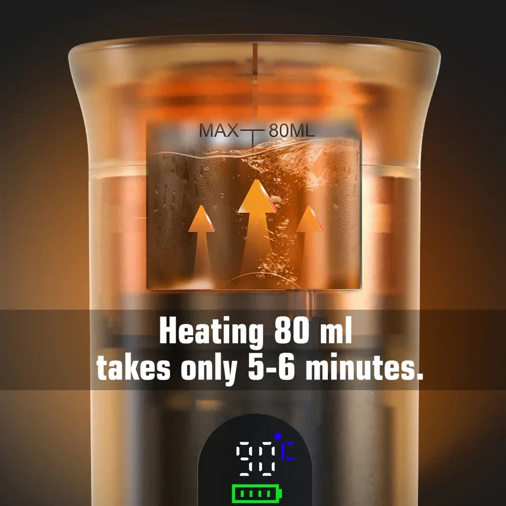 CofiMika Portable Coffee Maker - 20 Bar High-Pressure Espresso Machine with Heating Element, 7500mAh Battery for DG, NS Capsules
