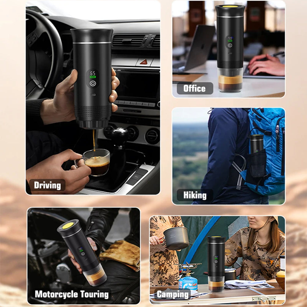 CofiMika Portable Coffee Maker - 20 Bar High-Pressure Espresso Machine with Heating Element, 7500mAh Battery for DG, NS Capsules