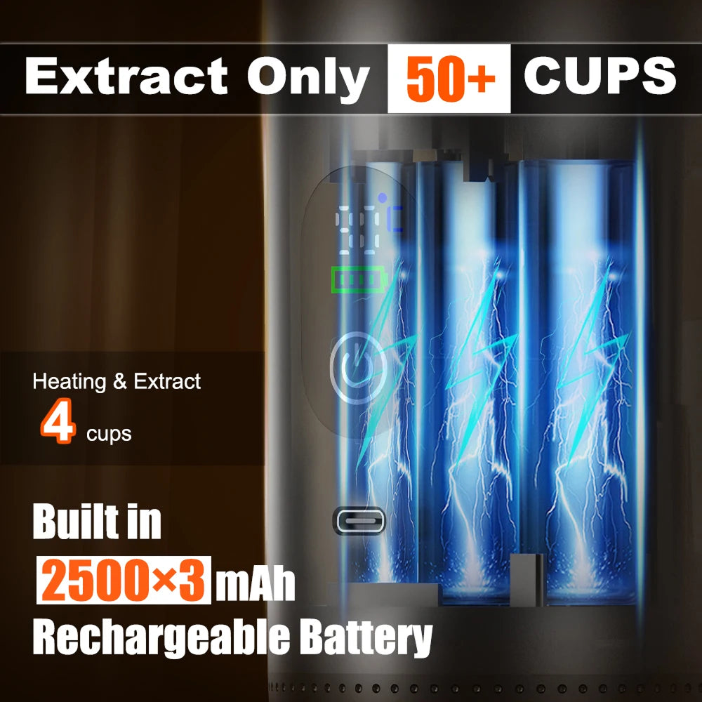 CofiMika Portable Coffee Maker - 20 Bar High-Pressure Espresso Machine with Heating Element, 7500mAh Battery for DG, NS Capsules
