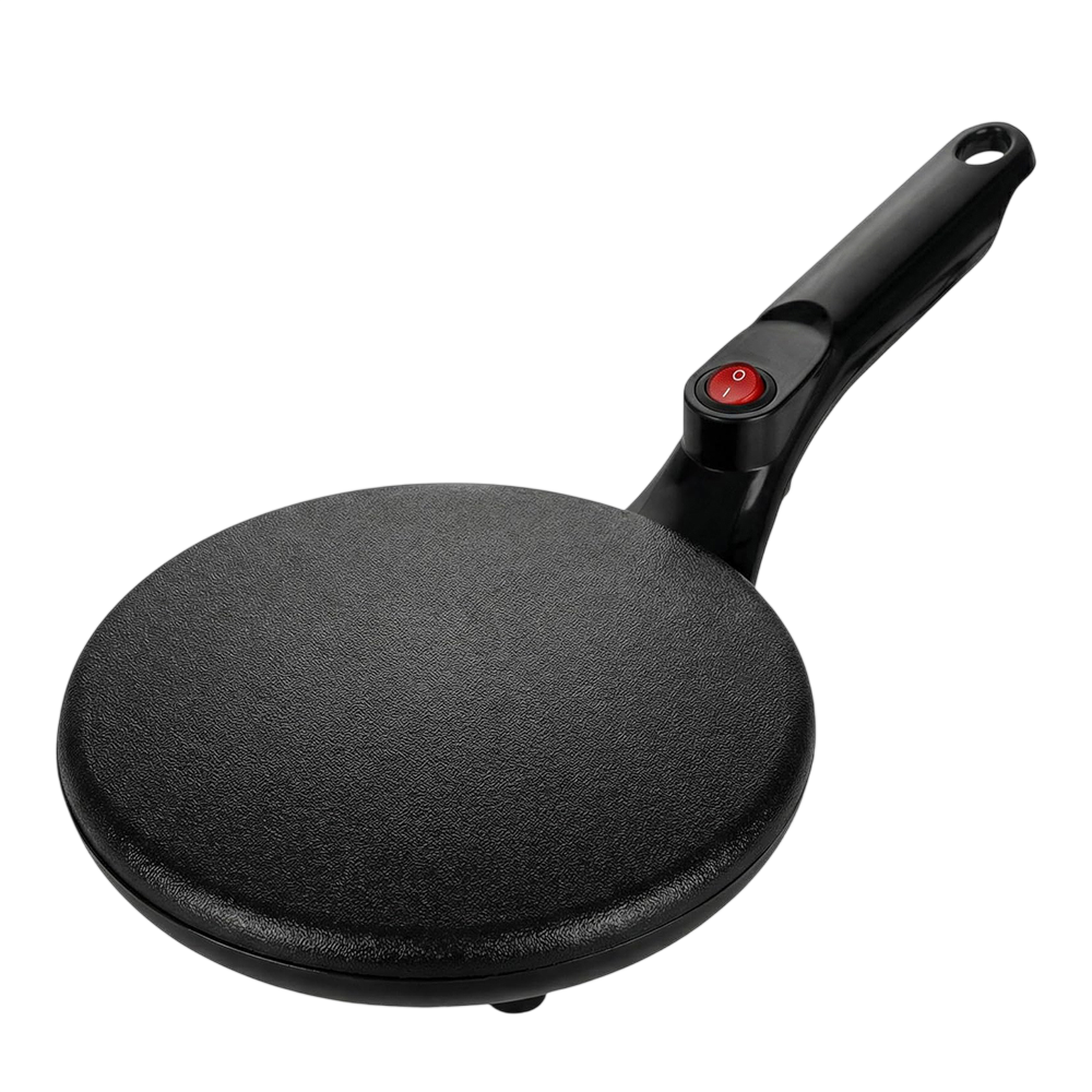 CrepiLik 8-Inch Electric Crepe Maker with 800W Rapid Heating, Automatic Temperature Control and Non-Stick Dipping Design
