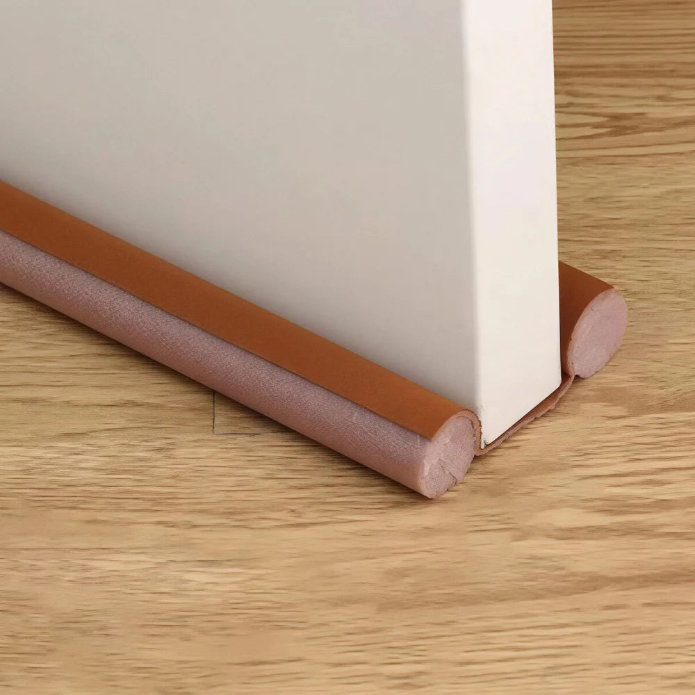 DaxenMix Door Draft Stopper - Premium Leather Double-Sided Under Door Seal, High-Density Foam Insulation for Energy Saving and Noise Reduction, Fits up to 36