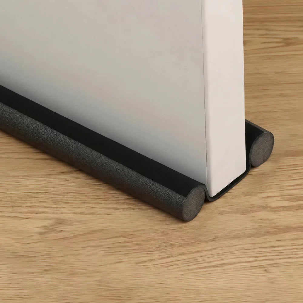 DaxenMix Door Draft Stopper - Premium Leather Double-Sided Under Door Seal, High-Density Foam Insulation for Energy Saving and Noise Reduction, Fits up to 36