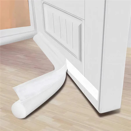 DaxenMix Door Draft Stopper - Premium Leather Double-Sided Under Door Seal, High-Density Foam Insulation for Energy Saving and Noise Reduction, Fits up to 36