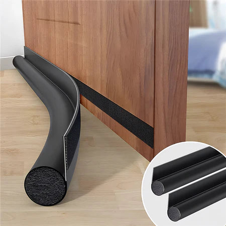 DaxenMix Door Draft Stopper - Premium Leather Double-Sided Under Door Seal, High-Density Foam Insulation for Energy Saving and Noise Reduction, Fits up to 36
