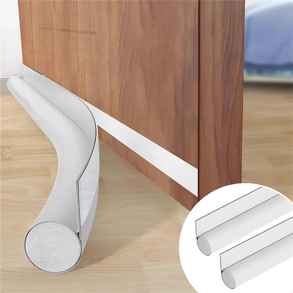 DaxenMix Door Draft Stopper - Premium Leather Double-Sided Under Door Seal, High-Density Foam Insulation for Energy Saving and Noise Reduction, Fits up to 36