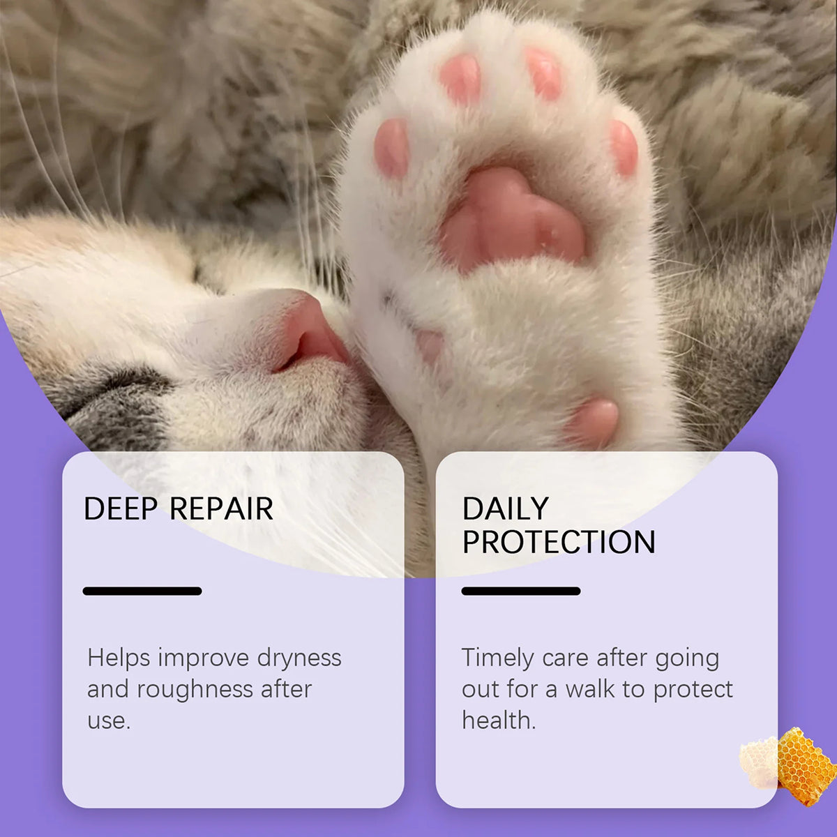DeaEllant Dog Paw Balm All-Natural Organic Moisturizer for Dry Cracked Paws