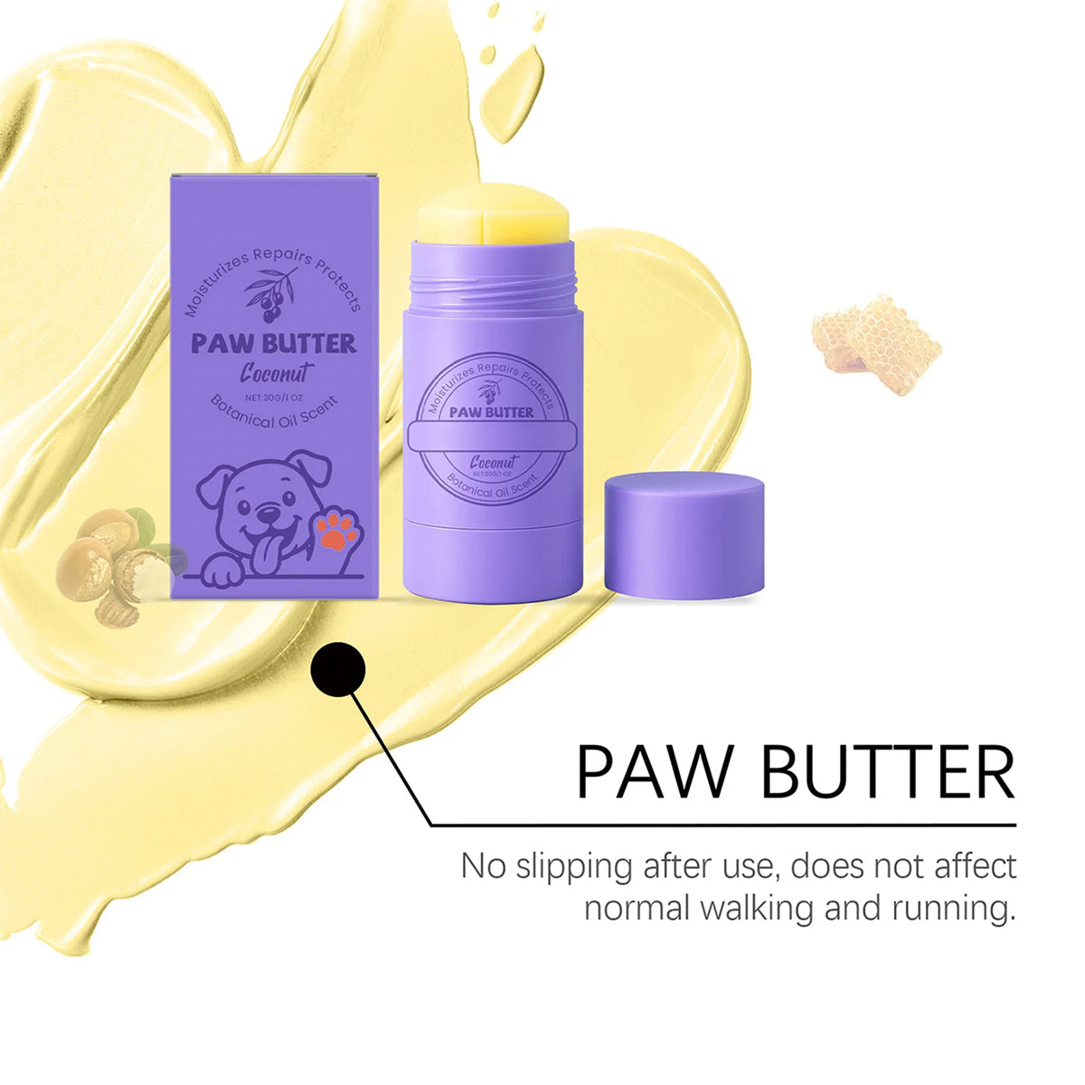 DeaEllant Dog Paw Balm All-Natural Organic Moisturizer for Dry Cracked Paws