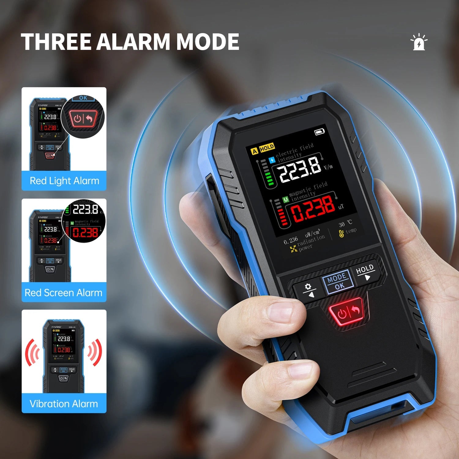 DetexMifi EMF Detector 3-in-1 0.01μT Precision 2.4