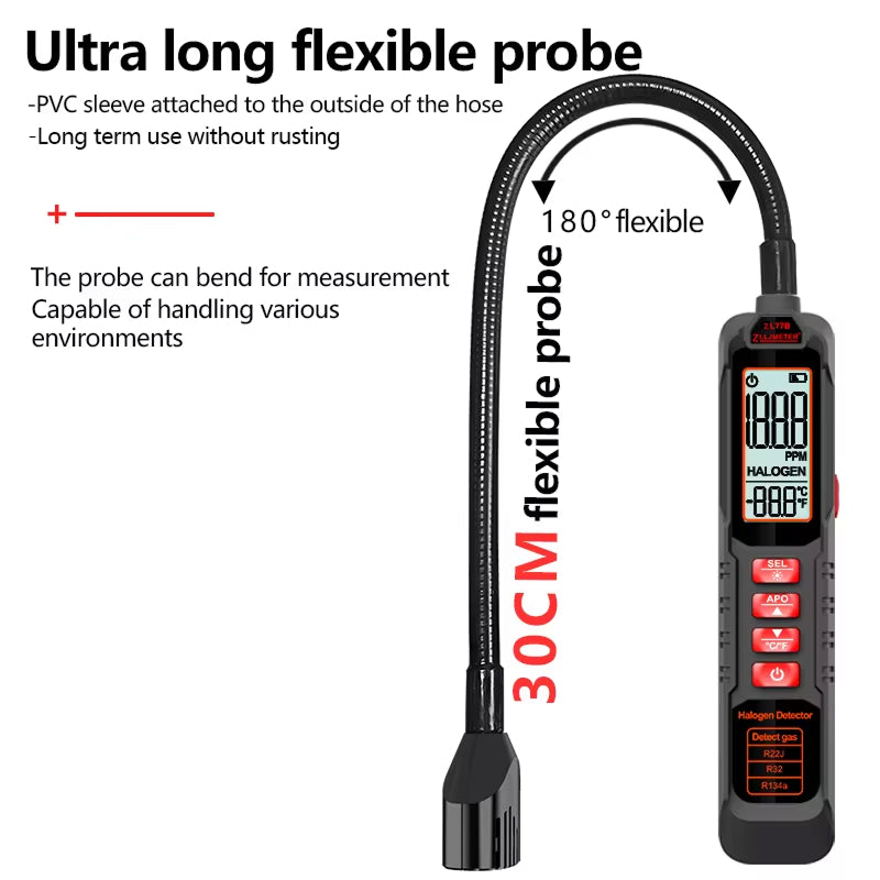 DetoSafer Refrigerant Leak Detector 0.5oz/yr High Precision for R22 R410A R134A R1234YF