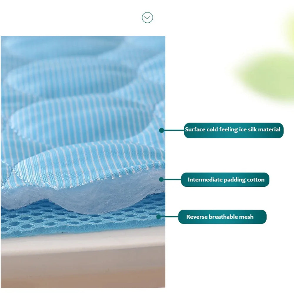 DovixMati Dog Cooling Mat Ice-Silk Technology Washable Pet Pad for Large & Small Breeds