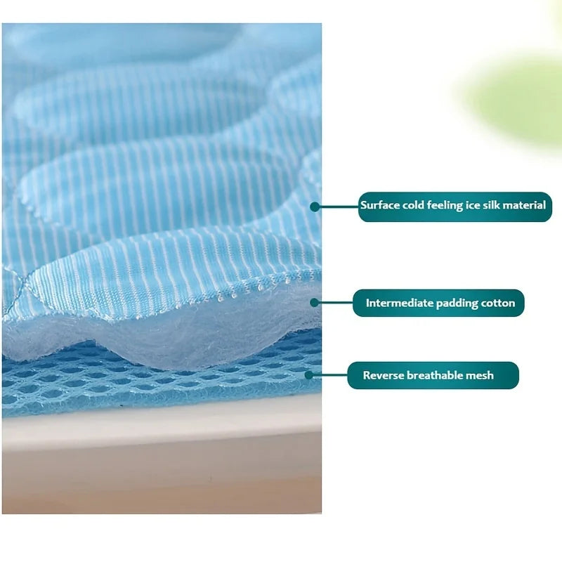 DovixMati Dog Cooling Mat Ice-Silk Technology Washable Pet Pad for Large & Small Breeds