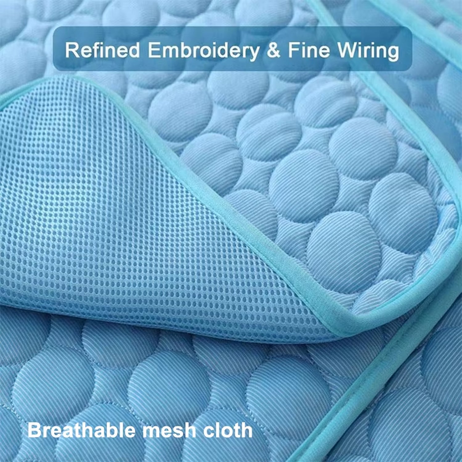 DovixMati Dog Cooling Mat Ice-Silk Technology Washable Pet Pad for Large & Small Breeds