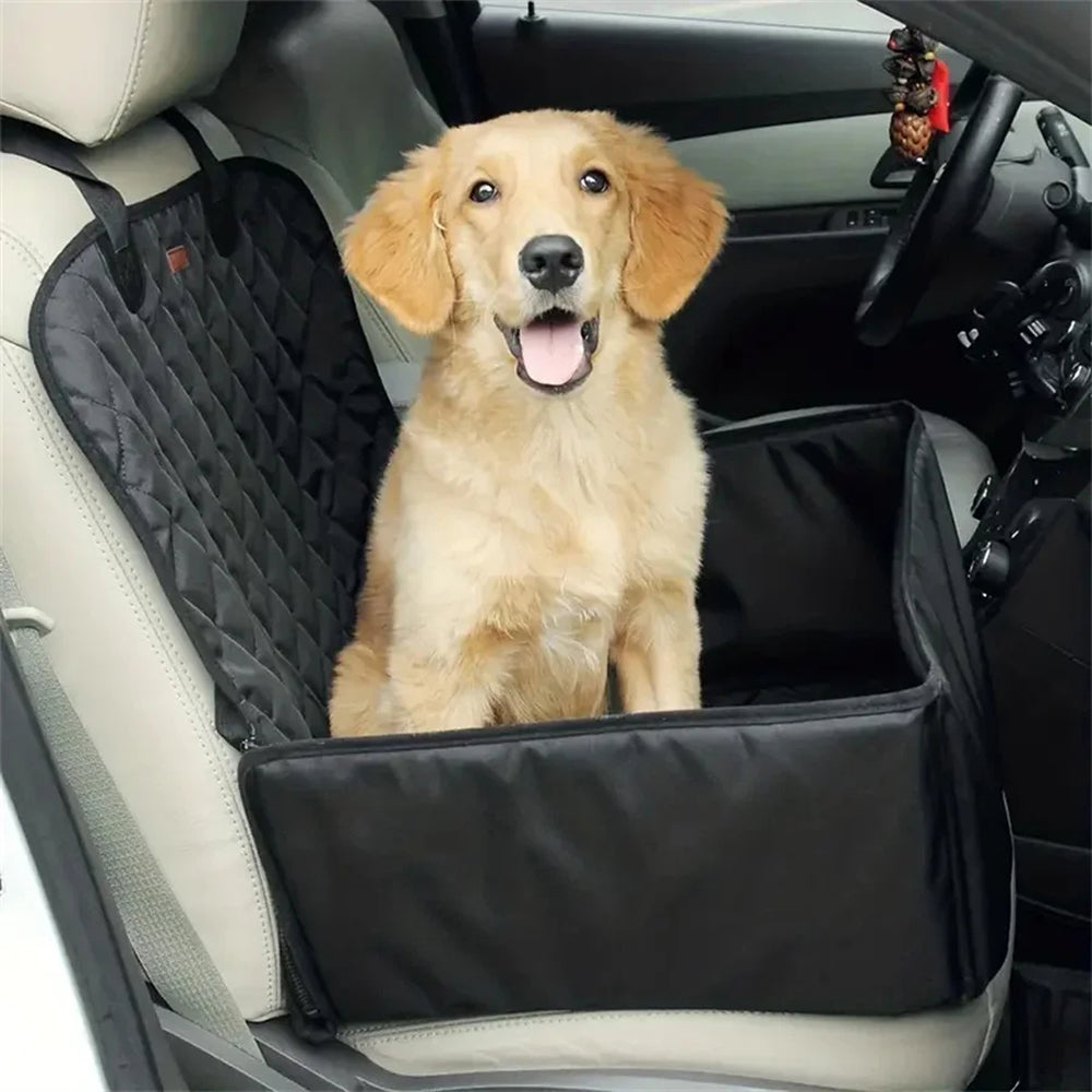 DoxCavix Dog Car Seat Cover 900D Waterproof Nylon 2-in-1 Booster Seat for Front Seats