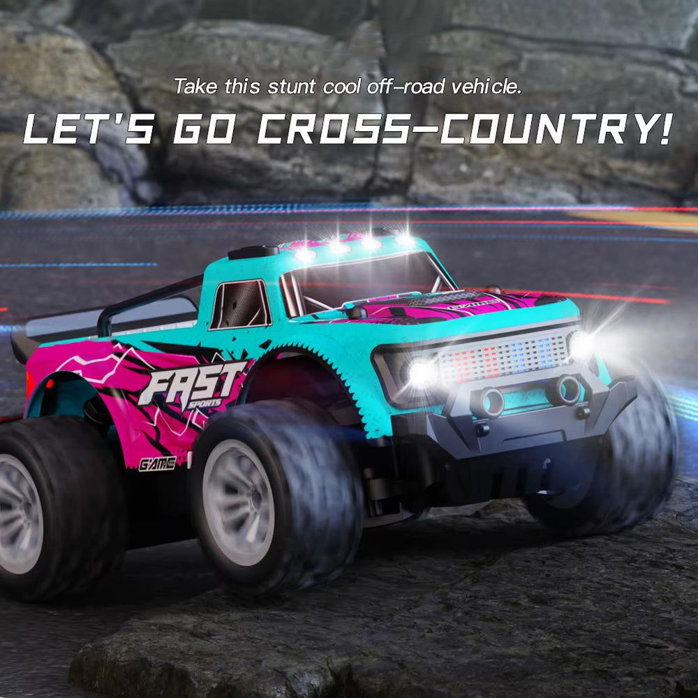 DriftXigo High-Speed RC Car 20km/h with Independent Metal Shock Absorbers, 2.4GHz Anti-Interference and LED Searchlights