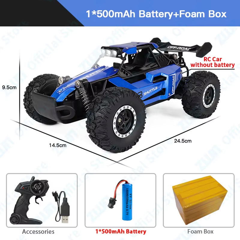 DriftXigo High-Speed RC Car 20km/h with Independent Metal Shock Absorbers, 2.4GHz Anti-Interference and LED Searchlights