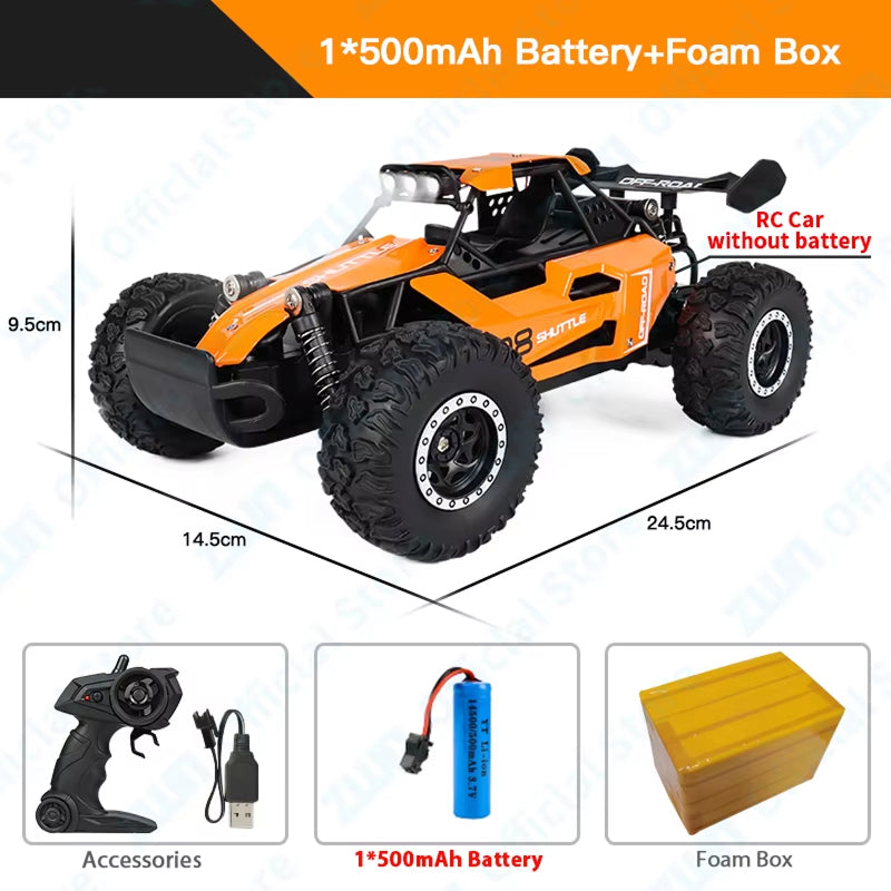 DriftXigo High-Speed RC Car 20km/h with Independent Metal Shock Absorbers, 2.4GHz Anti-Interference and LED Searchlights