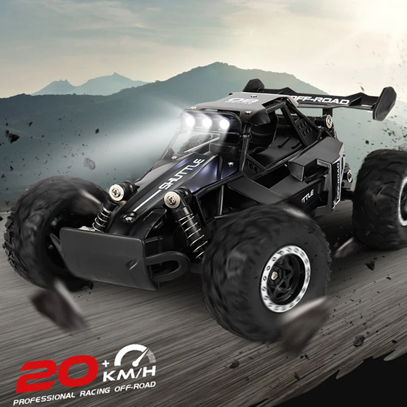 DriftXigo High-Speed RC Car 20km/h with Independent Metal Shock Absorbers, 2.4GHz Anti-Interference and LED Searchlights
