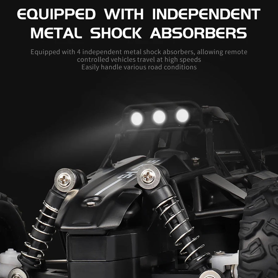 DriftXigo High-Speed RC Car 20km/h with Independent Metal Shock Absorbers, 2.4GHz Anti-Interference and LED Searchlights