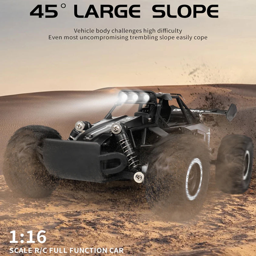DriftXigo High-Speed RC Car 20km/h with Independent Metal Shock Absorbers, 2.4GHz Anti-Interference and LED Searchlights