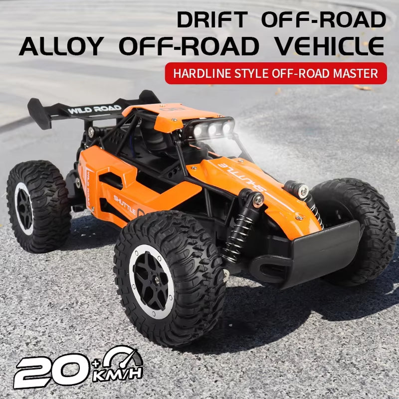 DriftXigo High-Speed RC Car 20km/h with Independent Metal Shock Absorbers, 2.4GHz Anti-Interference and LED Searchlights