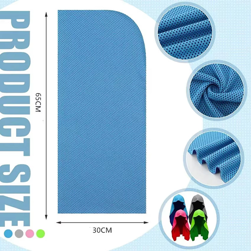 DryColix Cooling Towel Hooded 40+ UV Protection Instant 16°C Relief for Running and Outdoors