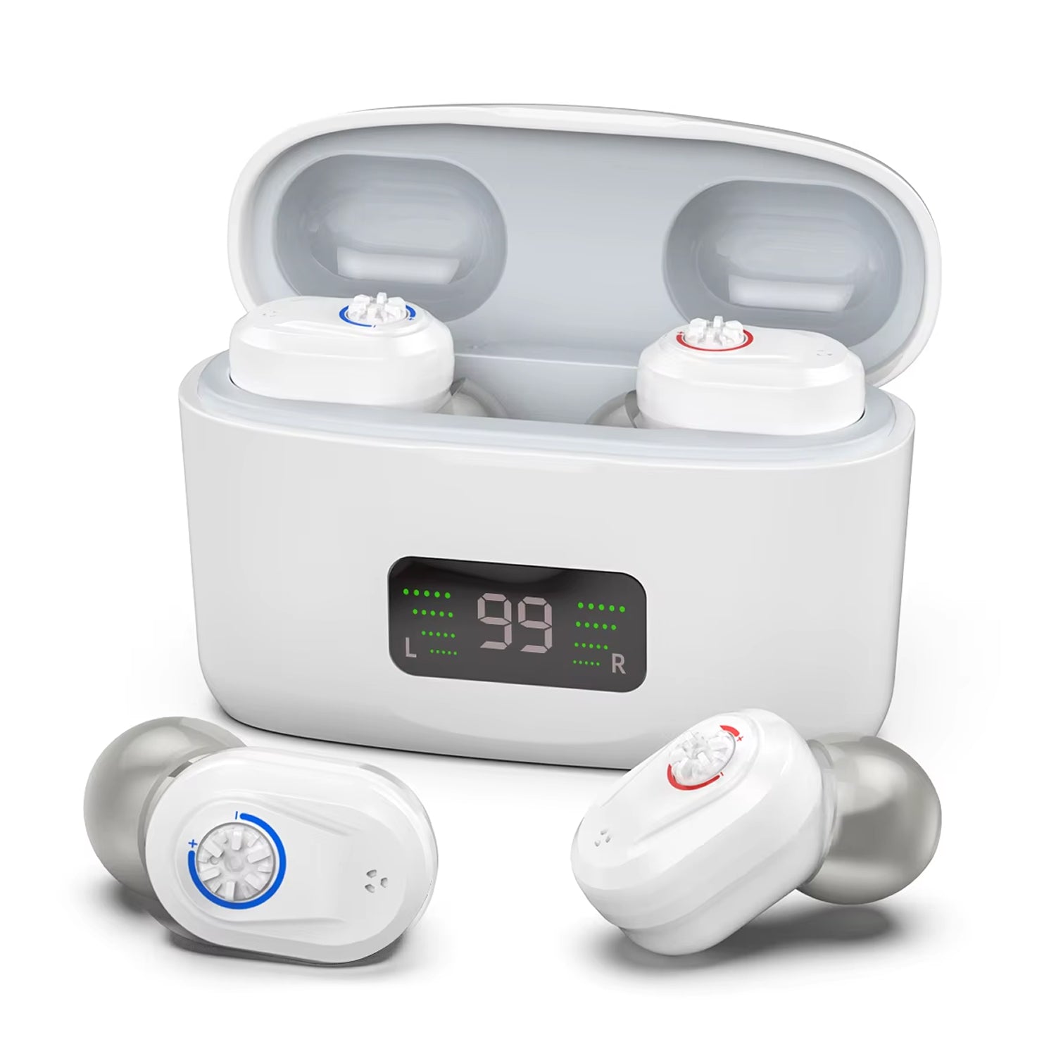 WelliTrue Digital Hearing Aids for Seniors 30dB Noise Reduction 240H Total Battery
