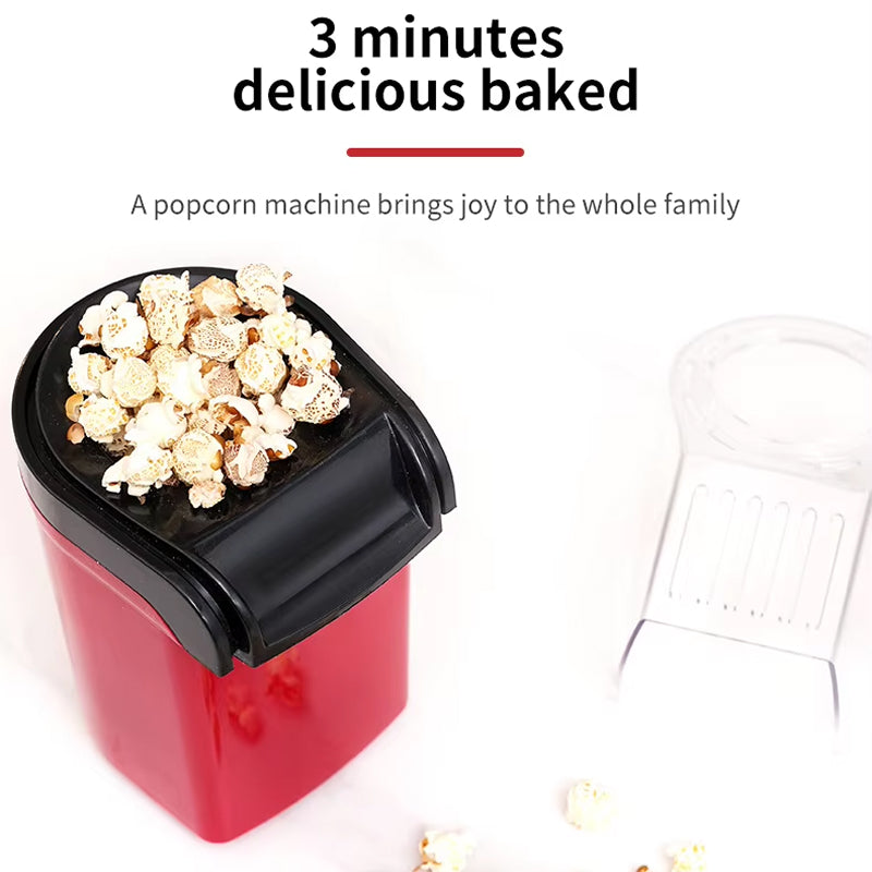 EaziCrisp Hot Air Popcorn Popper - 99% High Efficiency Oil-Free Popcorn Maker, Under 3 Minutes Fast Popping